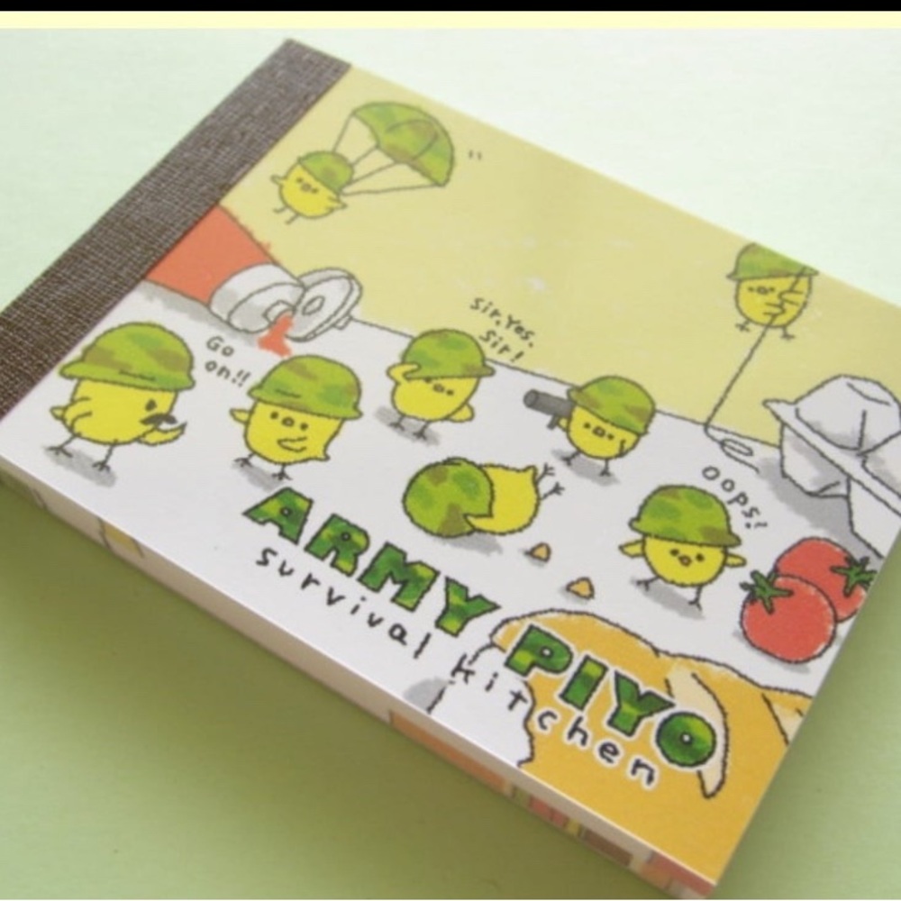 Cute Kawaii Crux “Army Piyo” Mini Memo Pad